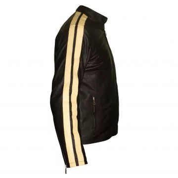 sheepskin leather jacket men stripe