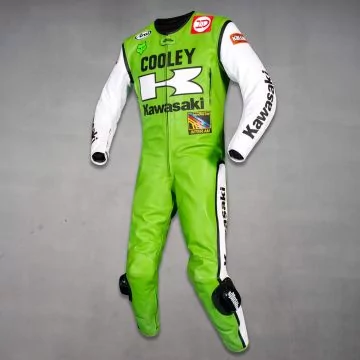 Wes Cooley Kawasaki AMA 1983 Costume vue de gauche