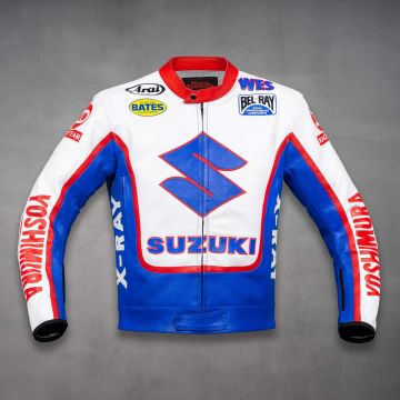 Wes Cooley Suzuki Leather Riding Jacket Yoshimura Ama