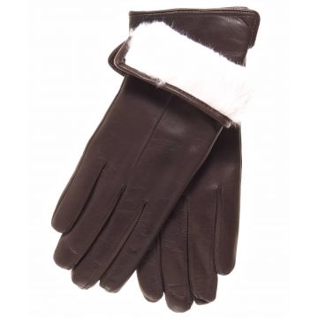 Women's Leather Gloves with Fur Lining