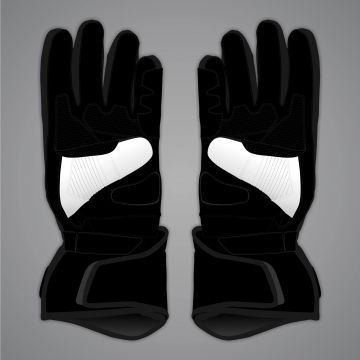 Weiße Moto-Handschuhe Alvaro Bautista SBK 2025 WT