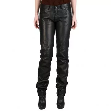 Pantalones De Cuero Negros