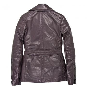 Damen Leder Peacoat Bordeaux