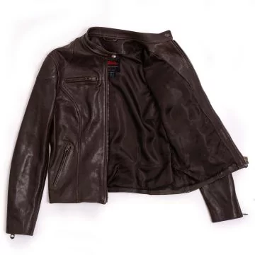 Giacca Cafe Racer Marrone
