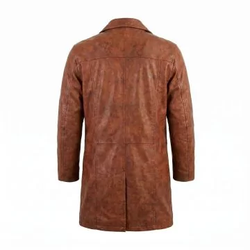 Working Girl 80s Style Leather Coat Back View