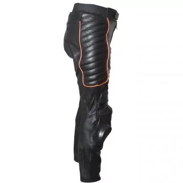 X-MEN Motorbike Leather Pants Men Black Cowhide - Race Fit