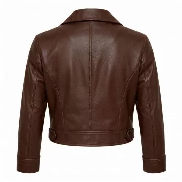 X-Men Rogue Brown Leather Jacket back view