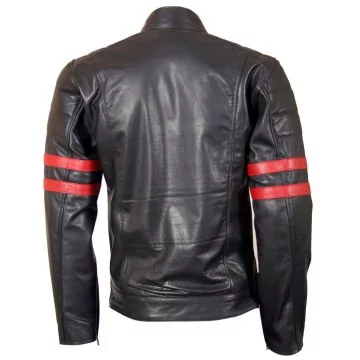 X-MEN Leather Jacket Wolverine with Red Stripes