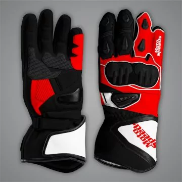 Gants de course assortis Xavi Vierge Yamaha noirs et bleus