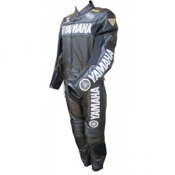Yamaha schwarze Motorradleder