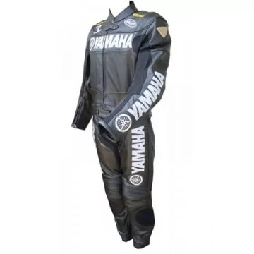 Yamaha Motorrad Lederanzug Schwarz
