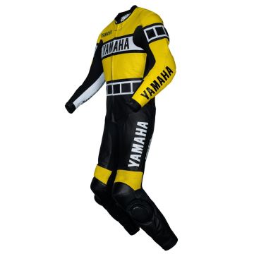 yellow motorcycle suit