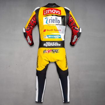 Combinaison de Cuir Jaune Francesco Bagnaia Ducati GP Misano 2023