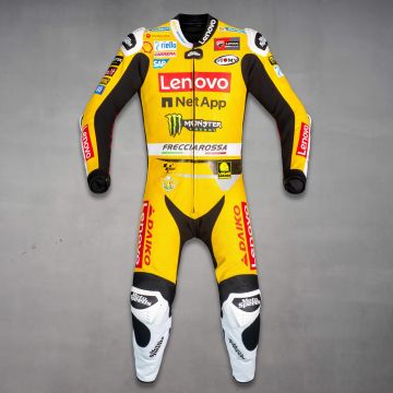 Combinaison de Cuir Jaune Francesco Bagnaia Ducati GP Misano 2023