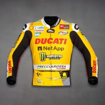 Veste MotoGP Francesco Bagnaia 2023 jaune, vue de face