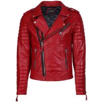 Red Leather Jacket Men