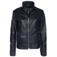 Navy Leather Jacket