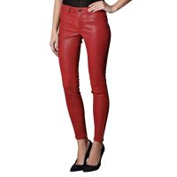 Red Leather Pants Front View