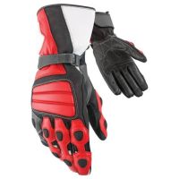 red moto gloves