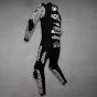Aleix Espargaro Black Biker Suit Aprilia Winter Test 2022 left side view