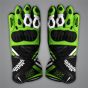 Alex Lowes Black and Green Motorcycle Gloves 2024 upper view