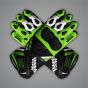 Alex Lowes Black and Green Motorcycle Gloves 2024