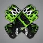 Alex Lowes Black and Green Motorcycle Gloves 2024