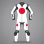 All White Motorcycle Suit