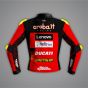 Alvaro Bautista Red Motorcycle Jacket Ducati SBK 2022 back view