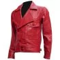 Leather Aviator Jacket With Fur Collar