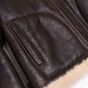 Shearling Jacket Aviator Women Brown right side pocket