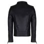 Biker Giacca Trapuntata Uomo in Pelle con Hardware Dorato