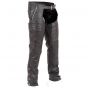 Herrskinnsmotorcykelchaps svarta