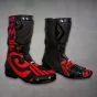 Black Red Moto Boots