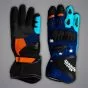 Blue Biker Gloves Jack Miller MotoGP 2023 Front and Palm View