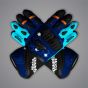 Blue Biker Gloves