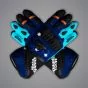 Blue Biker Gloves