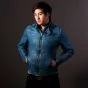 Blue Leather Jacket for Mens