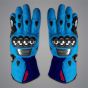 Blue Motorbike Gloves