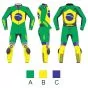 Supermoto Leathers Front, Side & Back Views