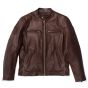Braune Cafe Racer Lederjacke