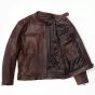 Brown leather jacket