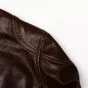 Brown Cafe Racer Leather Jacket shoulder