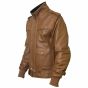 Cutious Fashion Brown Leather Biker Jacket Mens