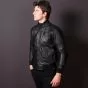 Black Leather Bomber Jacket