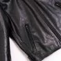 Sporty Leather Jacket Espresso Black side pockets