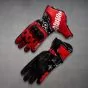 red moto gloves