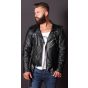Fashion Men Wrinkle Leather Jacket