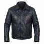 Bad Boys Mike Lowrey Black Leather Jacket front view