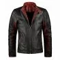 Batman Dark Knight Bruce Wayne Leather Jacket front view
